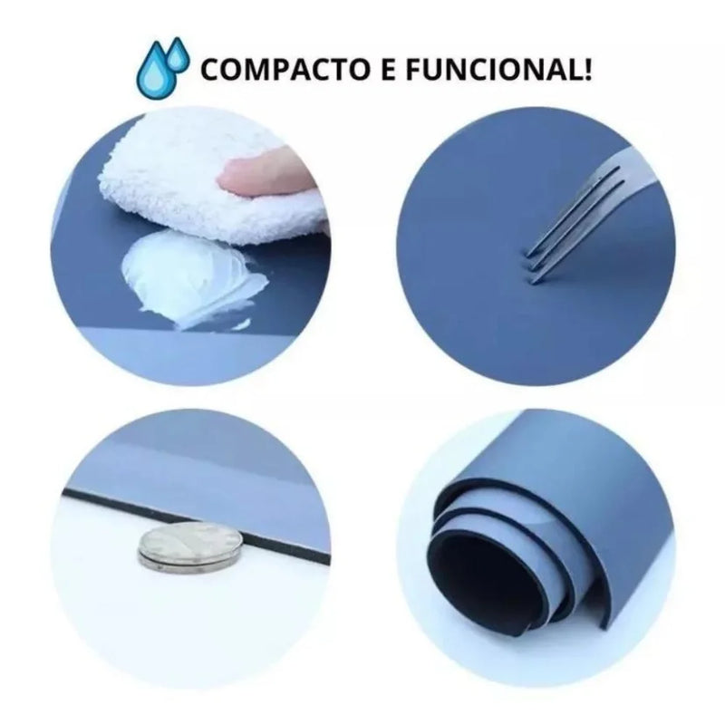Tapete Retangular Multifuncional Para Banheiro Absorção Rápida, Antiderrapante