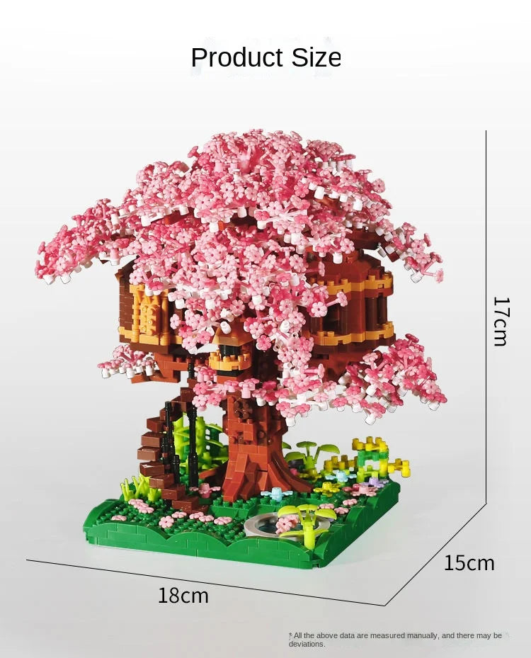 Árvore Sakura com Luz – Blocos de Montar