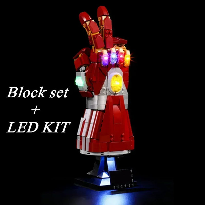 Blocos Vingadores Nano Manopla LED