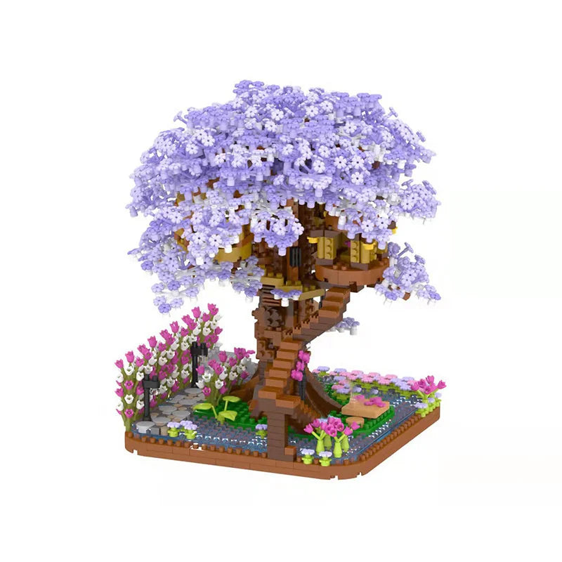 Árvore Sakura com Luz – Blocos de Montar
