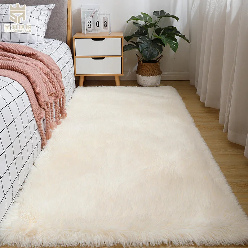 Tapete de Pelúcia Antiderrapante para Quarto