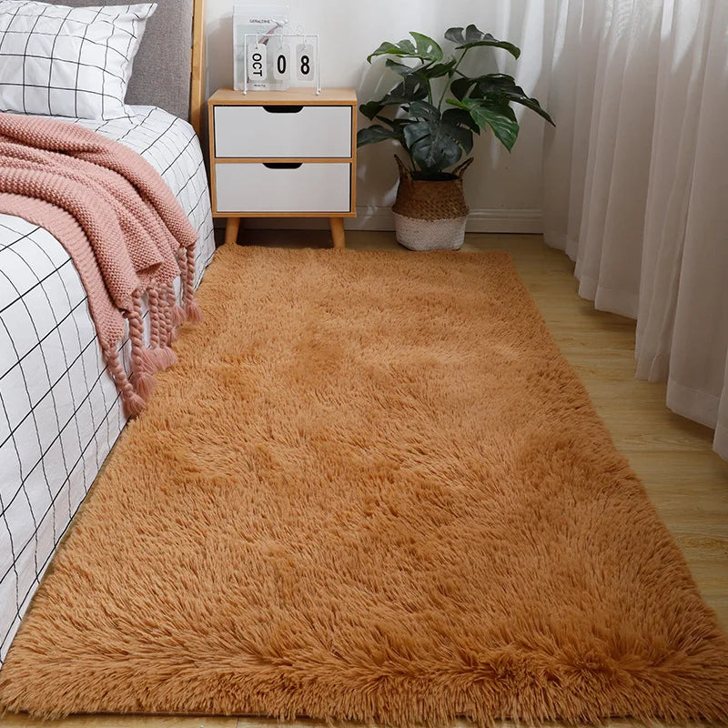 Tapete de Pelúcia Antiderrapante para Quarto