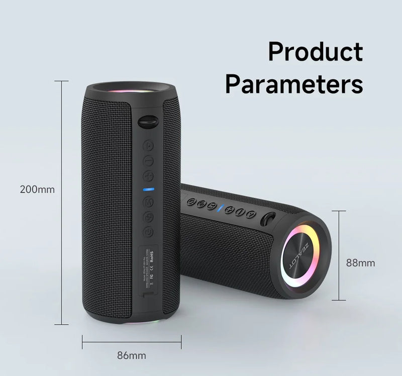 Caixa de Som Bluetooth ZEALOT-S51Pro 40W