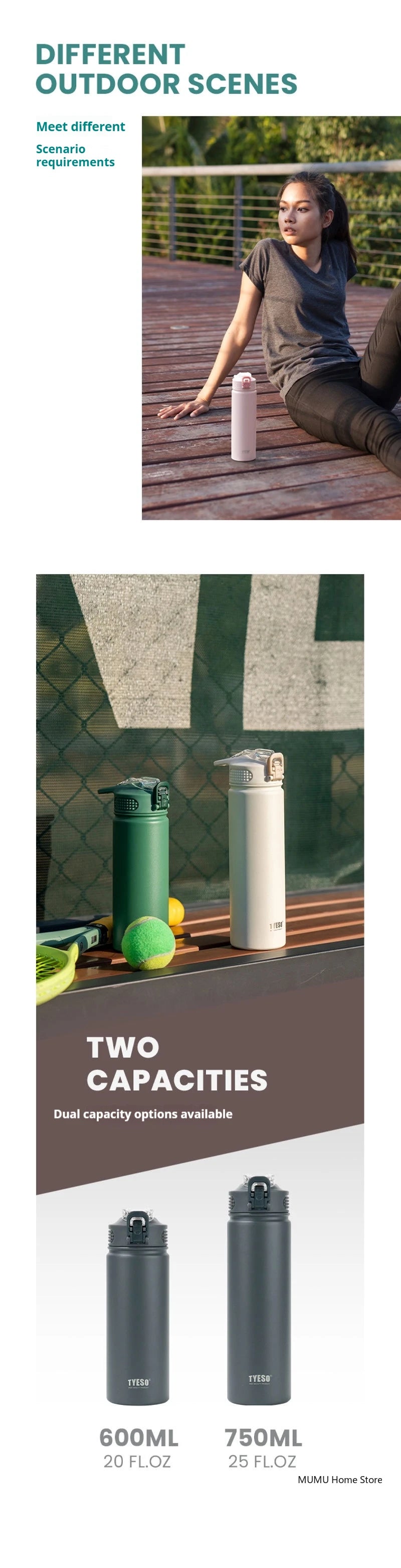 Garrafa Térmica Esportiva 600/750ML