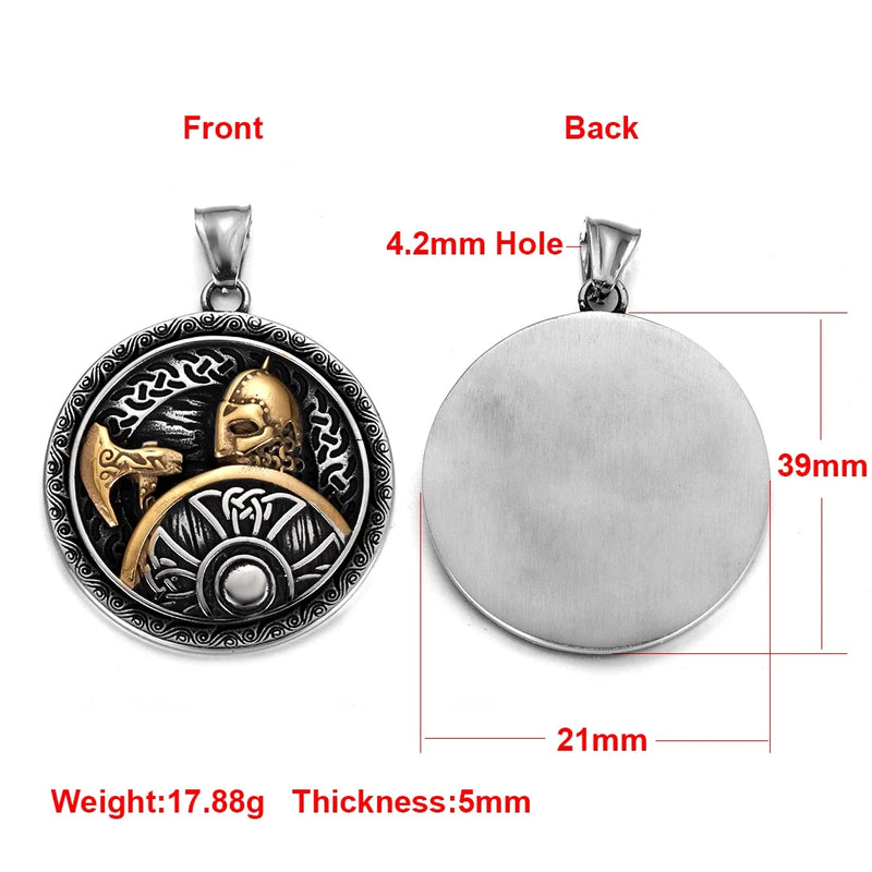 Pingente Viking de Lobo em Aço Inoxidável 316L