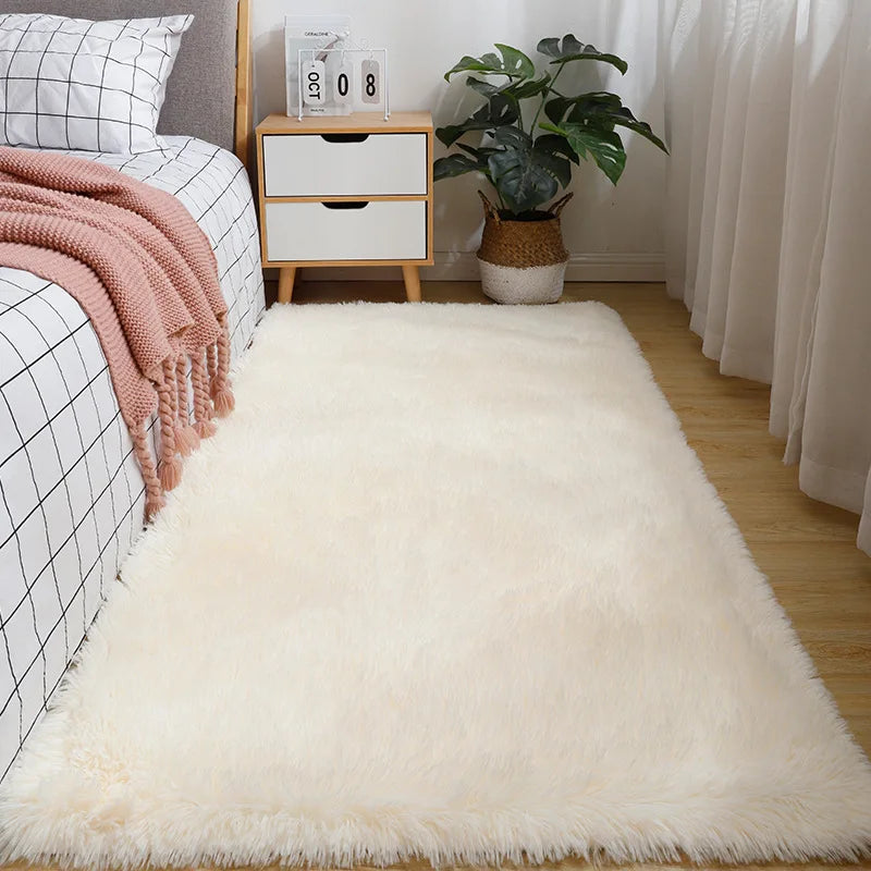 Tapete de Pelúcia Antiderrapante para Quarto