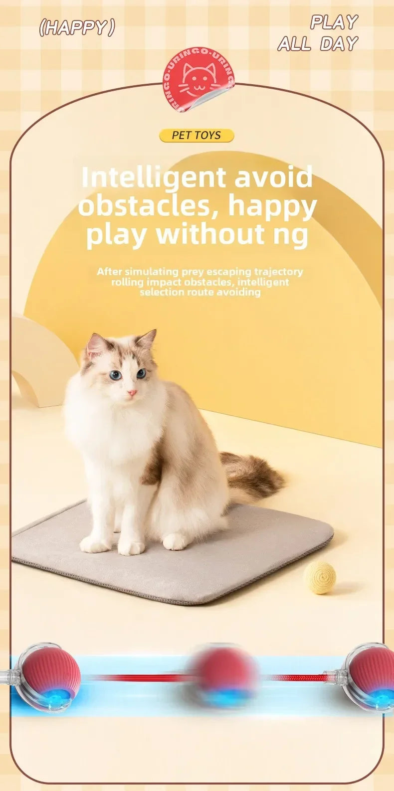 Brinquedo Interativo Bola Automática para Pets