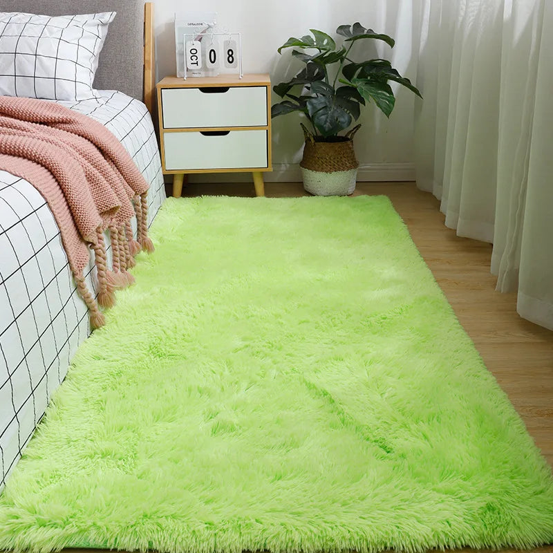 Tapete de Pelúcia Antiderrapante para Quarto