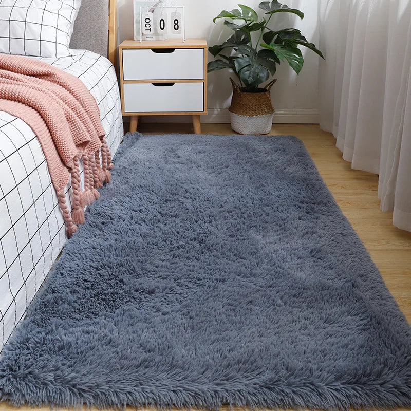 Tapete de Pelúcia Antiderrapante para Quarto