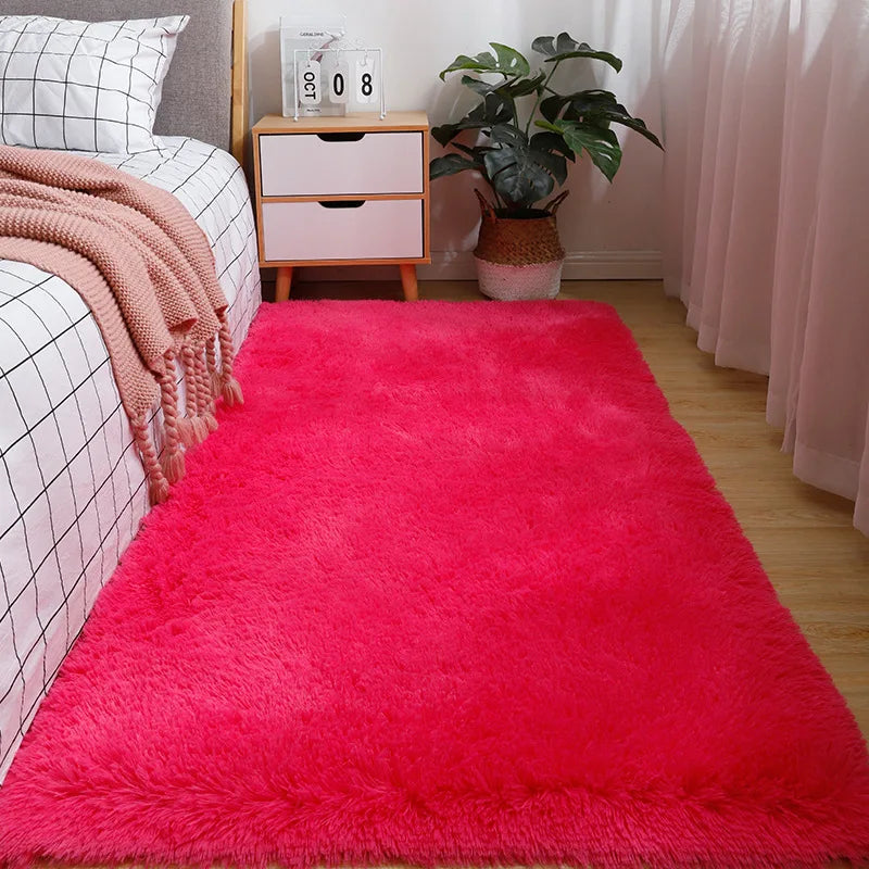 Tapete de Pelúcia Antiderrapante para Quarto