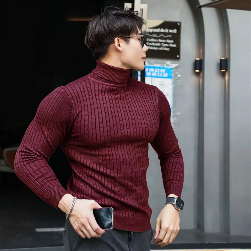 Blusa Masculina Gola Rolê para Outono