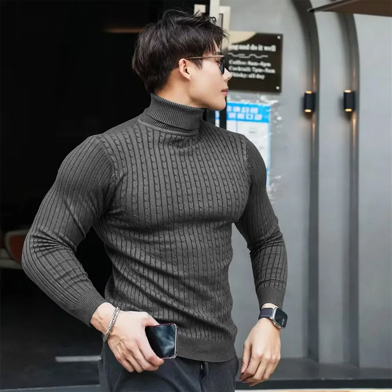 Blusa Masculina Gola Rolê para Outono