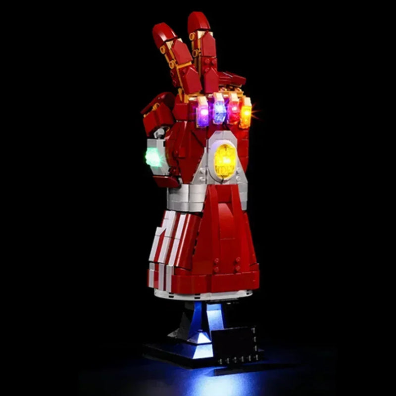 Blocos Vingadores Nano Manopla LED
