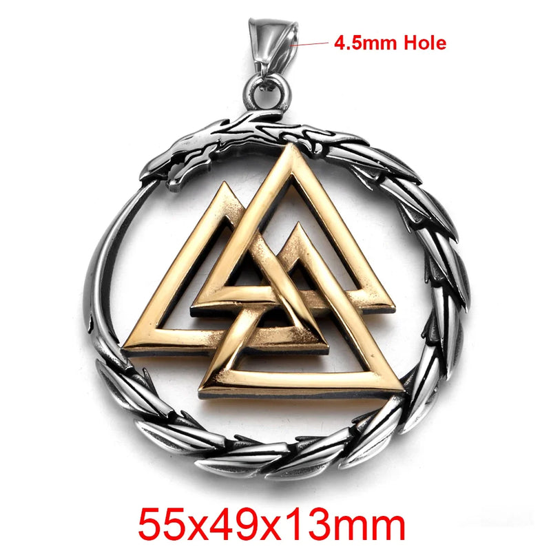 Pingente Viking de Lobo em Aço Inoxidável 316L