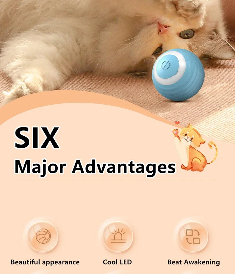 Brinquedo Interativo Bola USB para Gatos