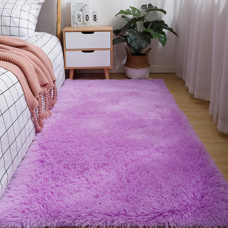 Tapete de Pelúcia Antiderrapante para Quarto