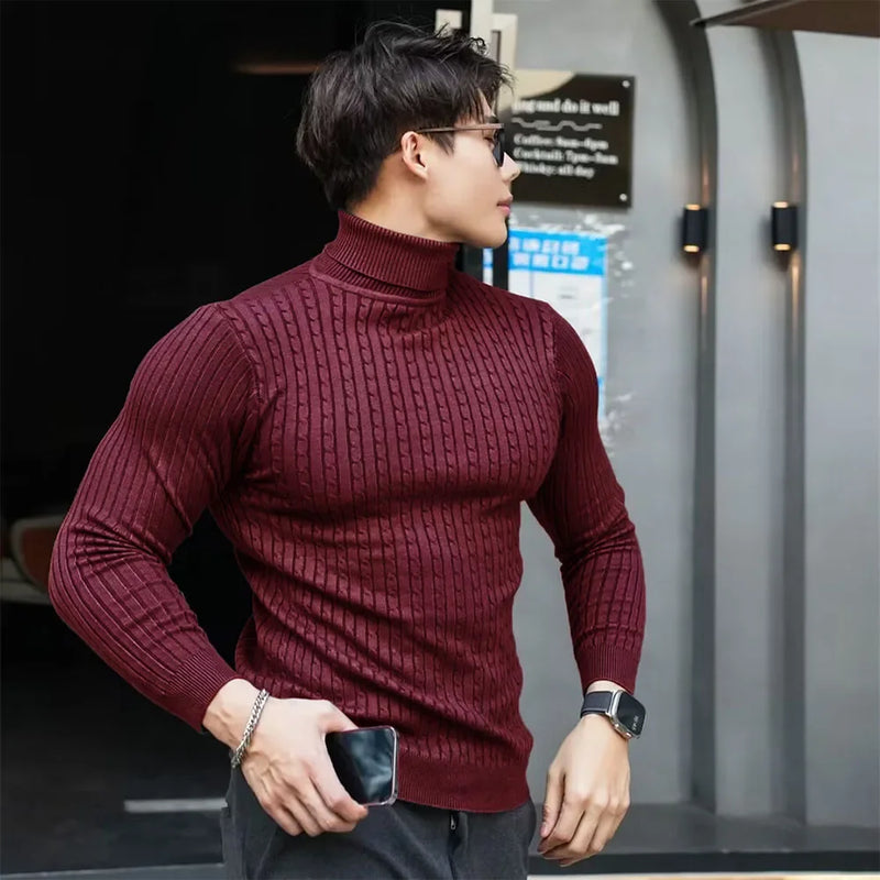 Blusa Masculina Gola Rolê para Outono