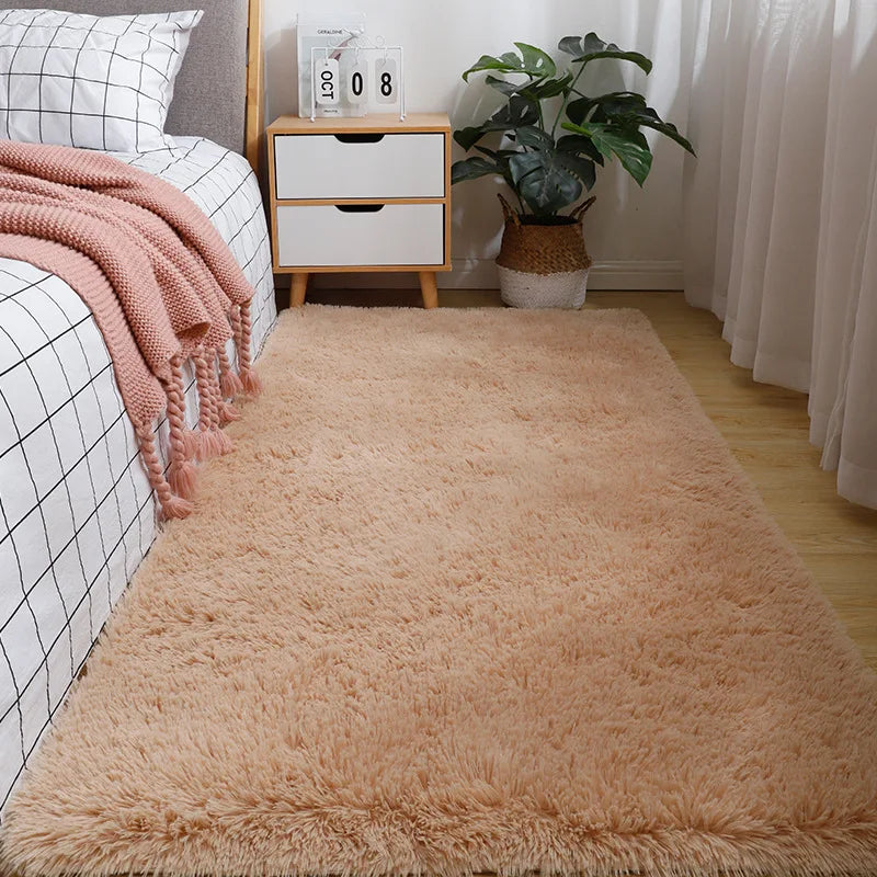 Tapete de Pelúcia Antiderrapante para Quarto