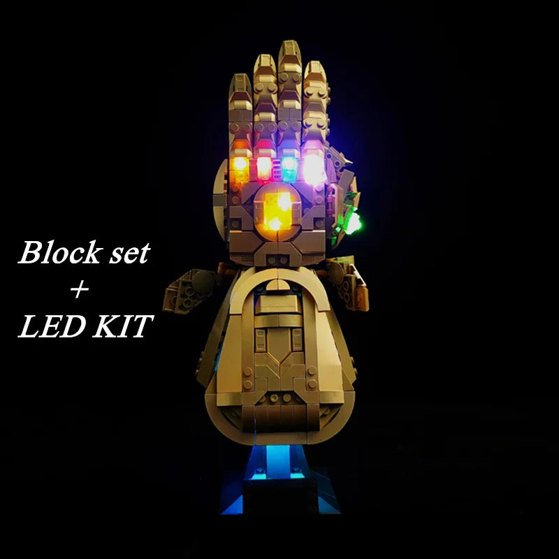Blocos Vingadores Nano Manopla LED