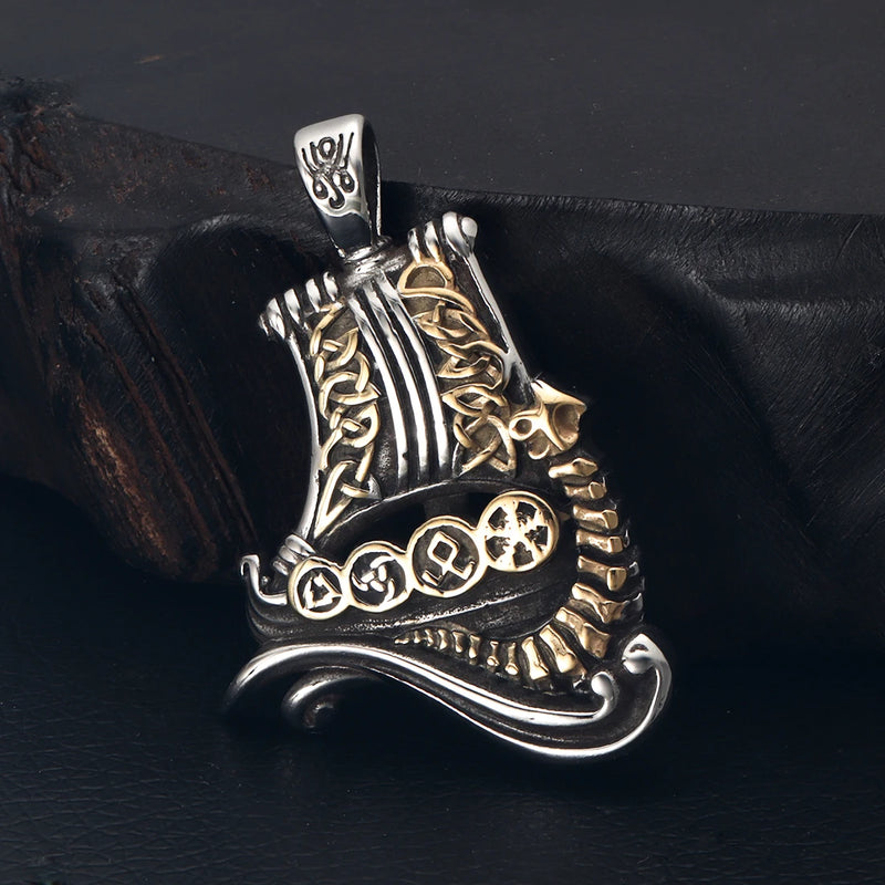 Pingente Viking de Lobo em Aço Inoxidável 316L